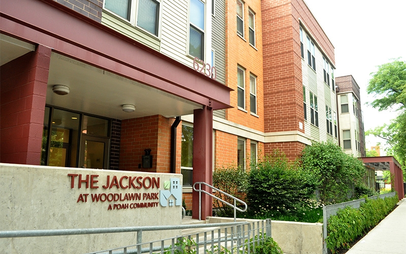 The Jackson entrance and sign 