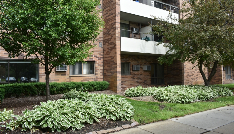 920 On the Park exterior and plantings