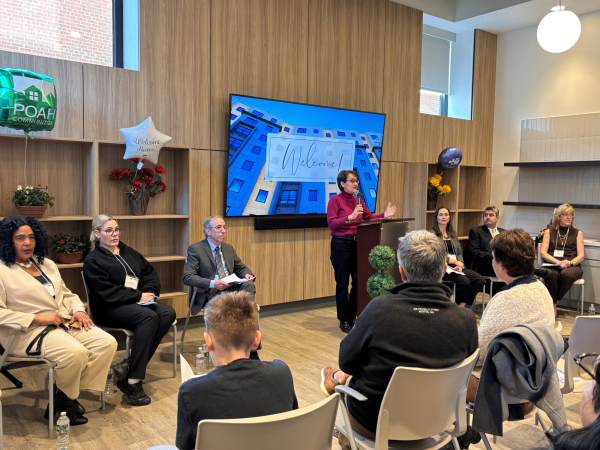 Speakers at the Clarendon celebration