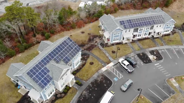 Solar panels on roof