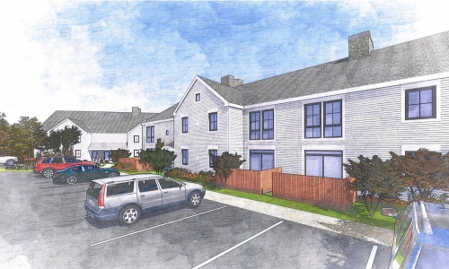 A rendering of the proposed development at 950 Falmouth Road in Mashpee