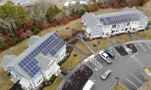 Solar panels on roof